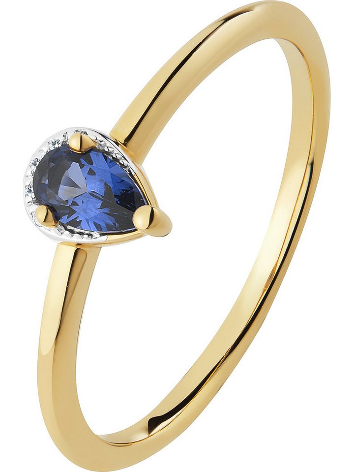 CHRIST Goldring CHRIST Damen-Damenring 585er Gelbgold 1 Saphir von CHRIST