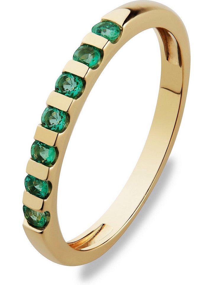 CHRIST Goldring CHRIST Damen-Damenring 585er Gelbgold 7 Farbstein von CHRIST