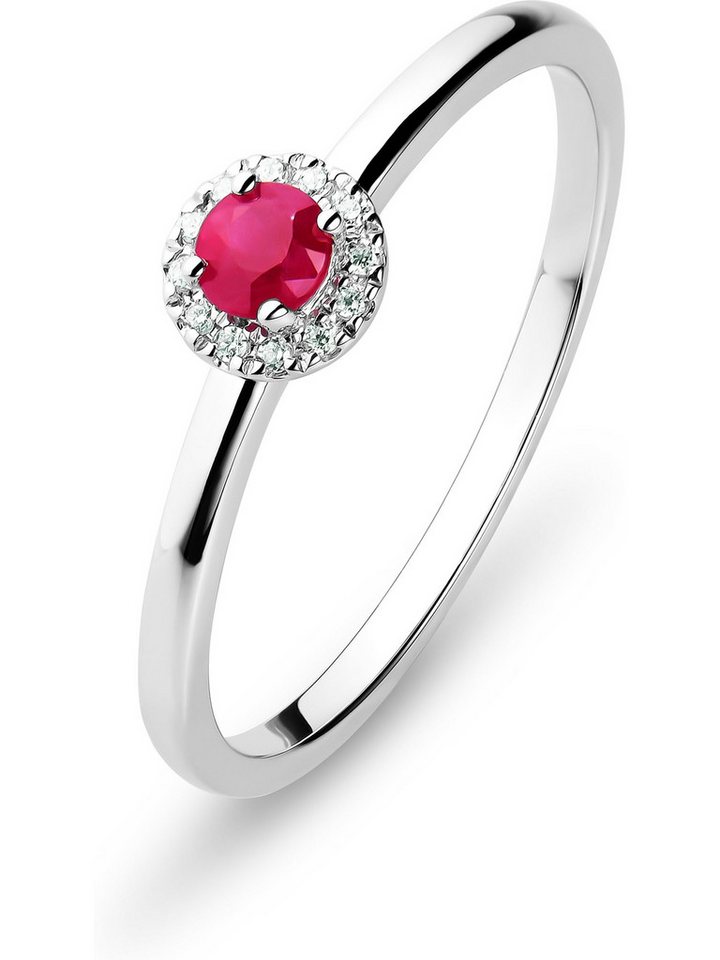 CHRIST Goldring CHRIST Damen-Damenring 585er Weißgold 1 Farbstein von CHRIST