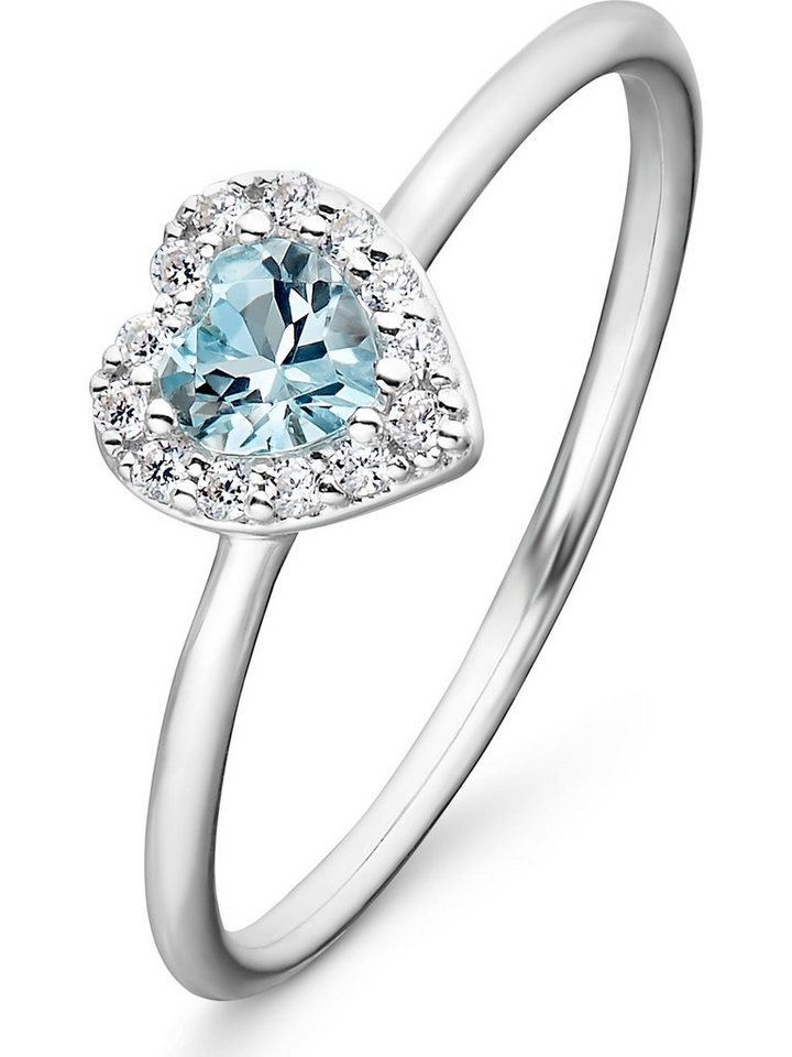 CHRIST Goldring CHRIST Damen-Damenring 375er Weißgold 1 Topas Herz von CHRIST
