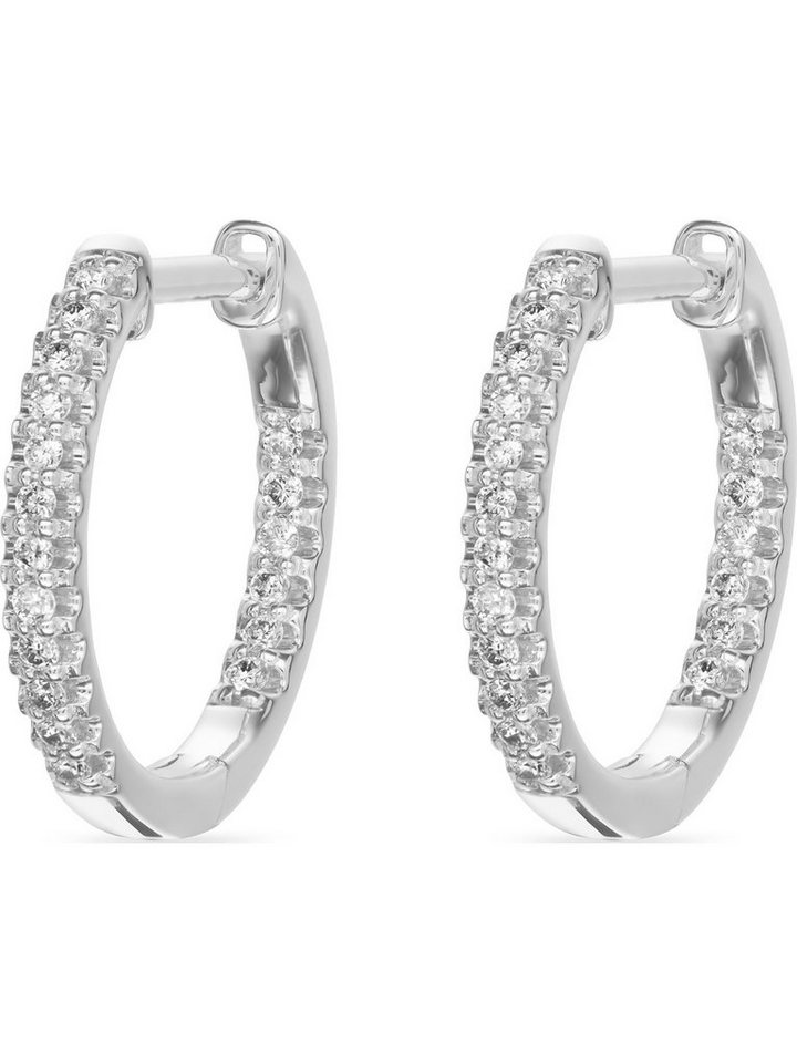 CHRIST Paar Creolen CHRIST Damen-Creolen 585er Weißgold 36 Diamant (Paar) von CHRIST