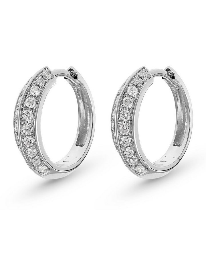 CHRIST Paar Creolen CHRIST Damen-Creolen 585er Weißgold 40 Diamant (Paar) von CHRIST