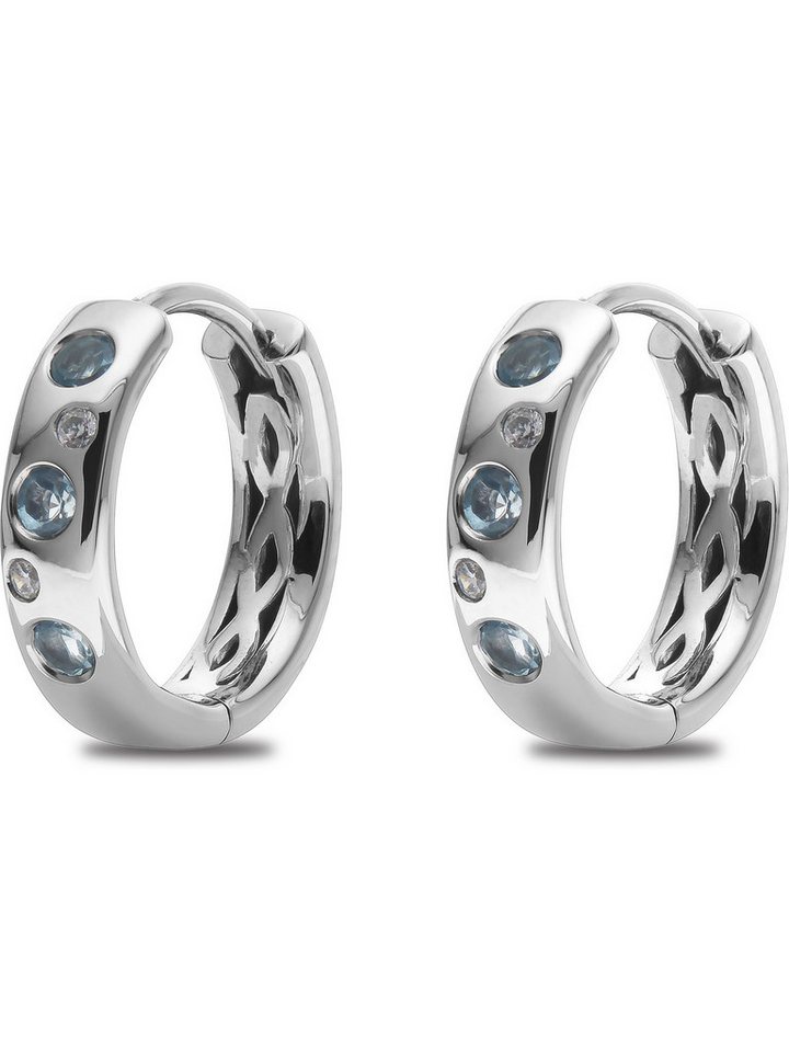 CHRIST Paar Creolen CHRIST Damen-Creolen 585er Weißgold 6 Topas (Paar) von CHRIST