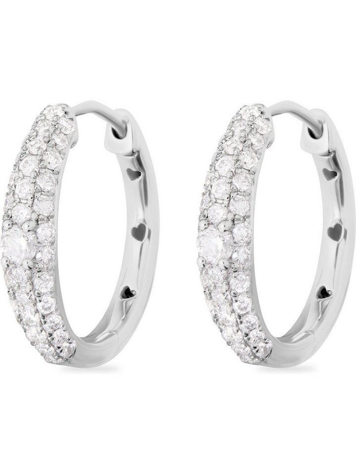 CHRIST Paar Creolen CHRIST Damen-Creolen 585er Weißgold 74 Diamant (Paar) von CHRIST