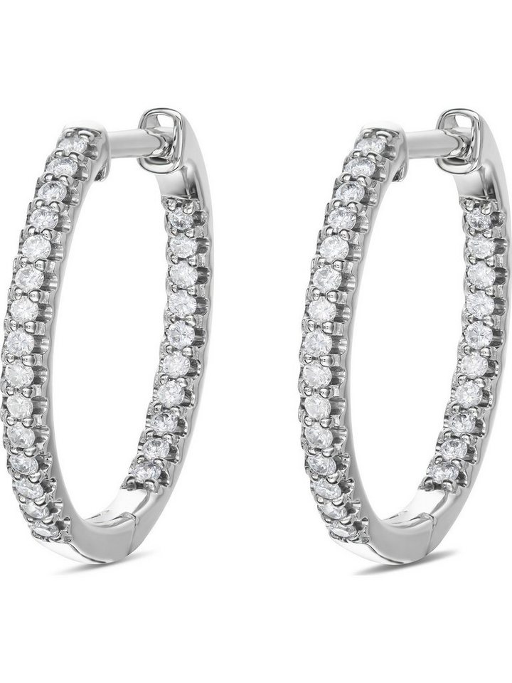 CHRIST Paar Creolen CHRIST Damen-Creolen 585er Weißgold Diamant (Paar) von CHRIST