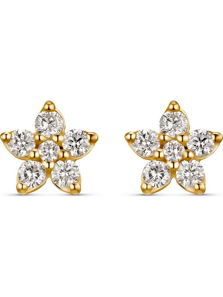 CHRIST Paar Ohrstecker CHRIST Damen-Ohrstecker 585er Gelbgold 12 Diamant von CHRIST