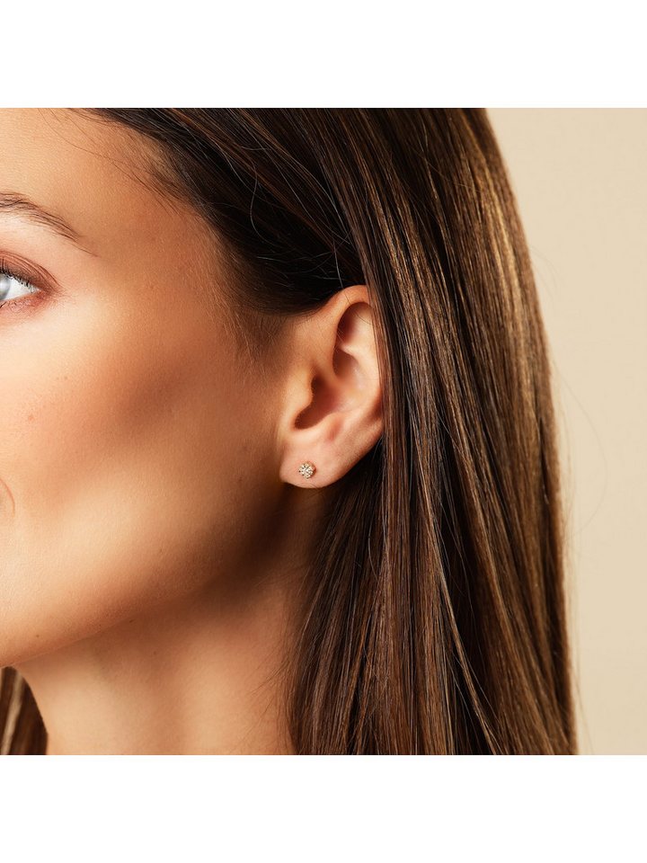 CHRIST Paar Ohrstecker CHRIST Damen-Ohrstecker 585er Gelbgold 2 Diamant von CHRIST