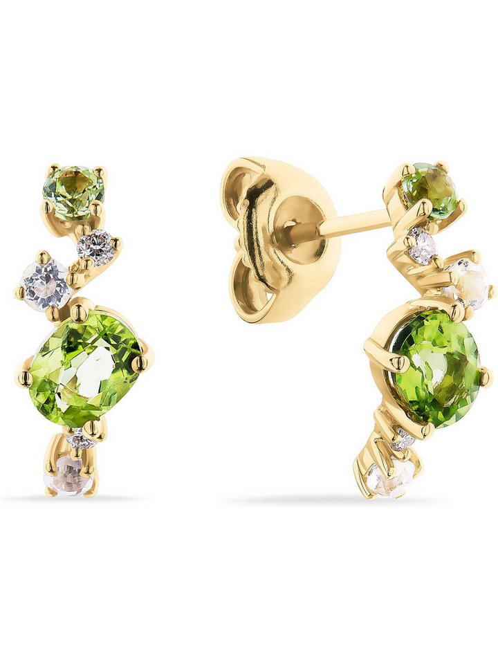 CHRIST Paar Ohrstecker CHRIST Damen-Ohrstecker 585er Gelbgold 2 Peridot von CHRIST
