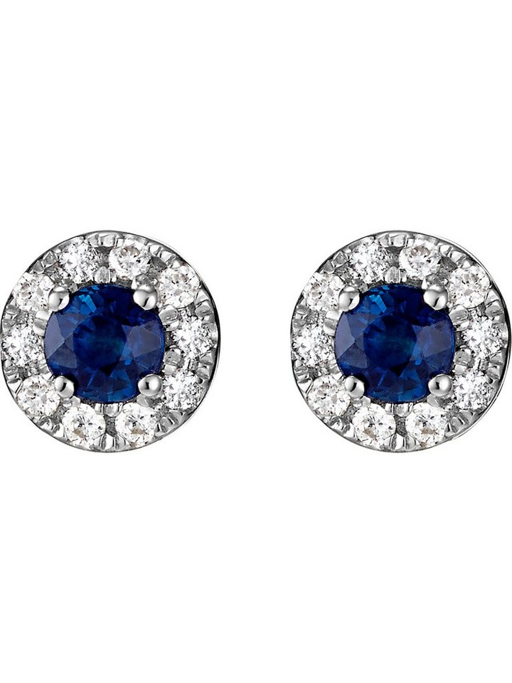 CHRIST Paar Ohrstecker CHRIST Damen-Ohrstecker 585er Weißgold 2 Saphir von CHRIST