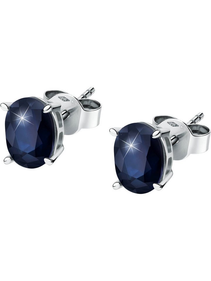 CHRIST Paar Ohrstecker CHRIST Damen-Ohrstecker 585er Weißgold 2 Saphir von CHRIST