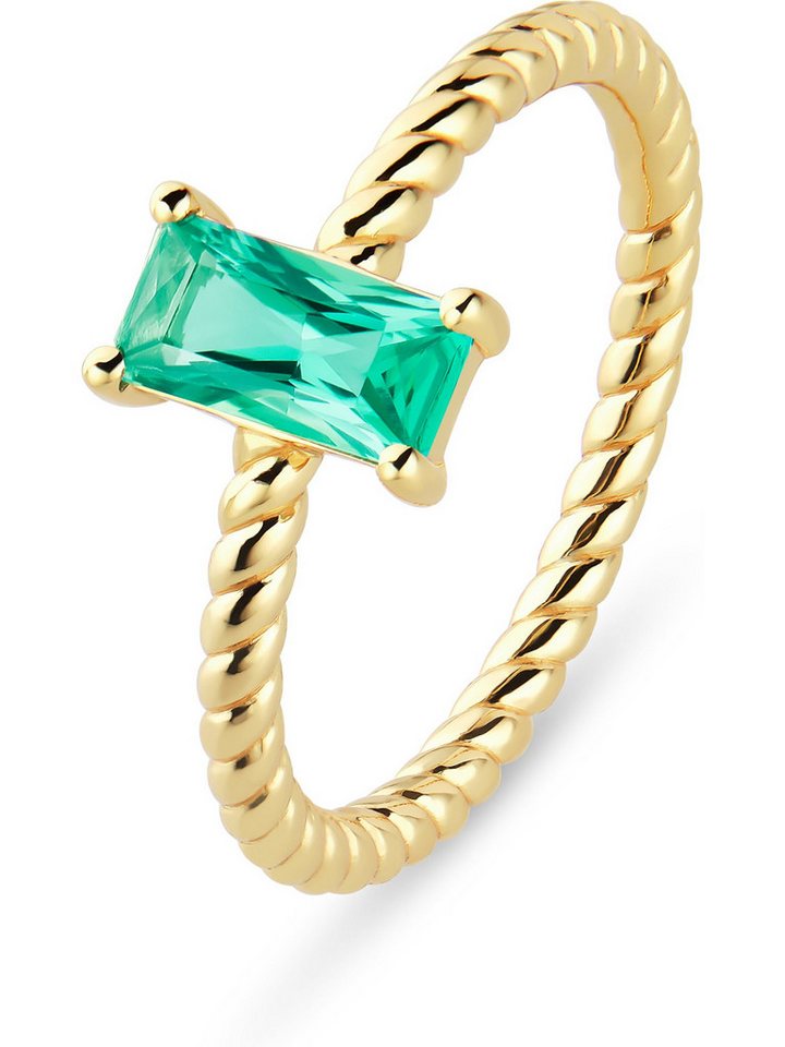 CHRIST Silberring CHRIST Damen-Ring 925er Silber, recycelt Farbstein von CHRIST