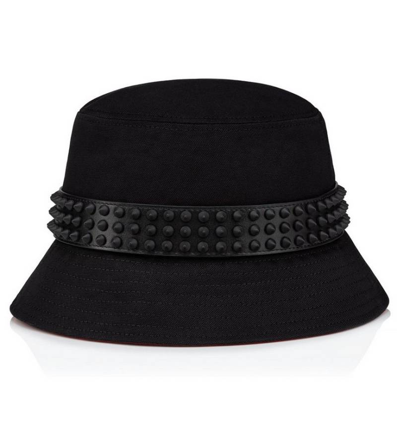 CHRISTIAN LOUBOUTIN Fischerhut Bobino Spikes Fischerhut Bucket Fisherman Hut M Lederband wird von drei Reihen der für die Marke typischen Spikes von CHRISTIAN LOUBOUTIN