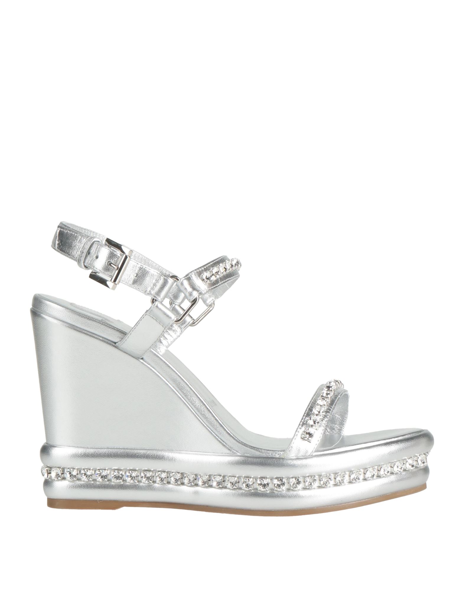 CHRISTIAN LOUBOUTIN Sandale Damen Silber von CHRISTIAN LOUBOUTIN