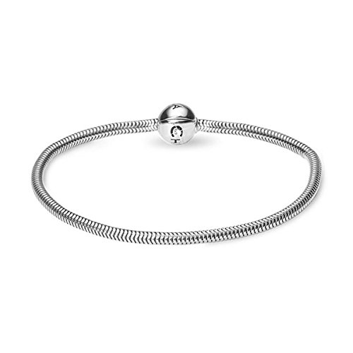 Charm Armband Damen | 16 cm | Sterling Silber Schlangenkette | Kompatibel mit Charms & Anhängern (separat erhältlich) | Elegantes Geschenk | Sicherer Runder Verschluss von CHRISTINA