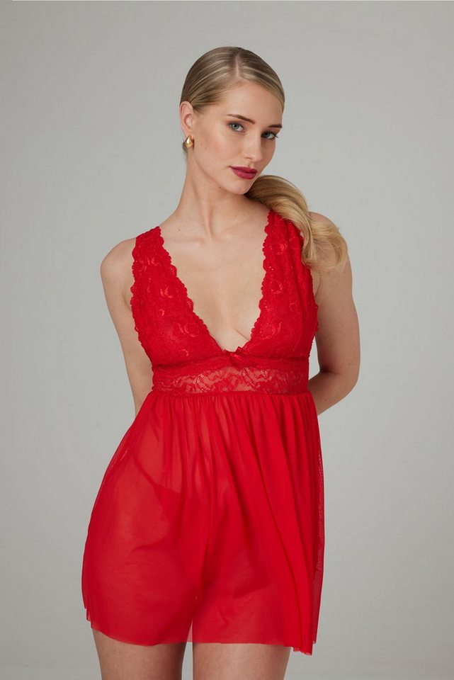 CHRISTINE LE DUC Negligé Babydoll + String Lieve - Rot CHRISTINE LE DUC Negligé Babydoll + String Lieve - Rot von CHRISTINE LE DUC