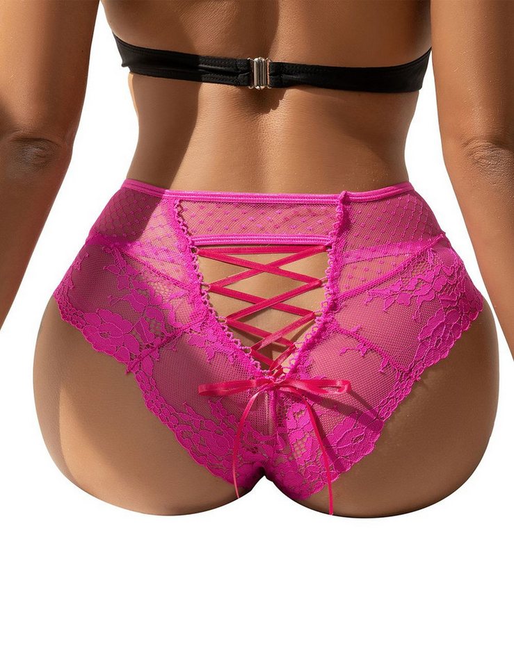 CHRISTINE LE DUC Slip Luxus-Slip mit Spitze - Rosa von CHRISTINE LE DUC