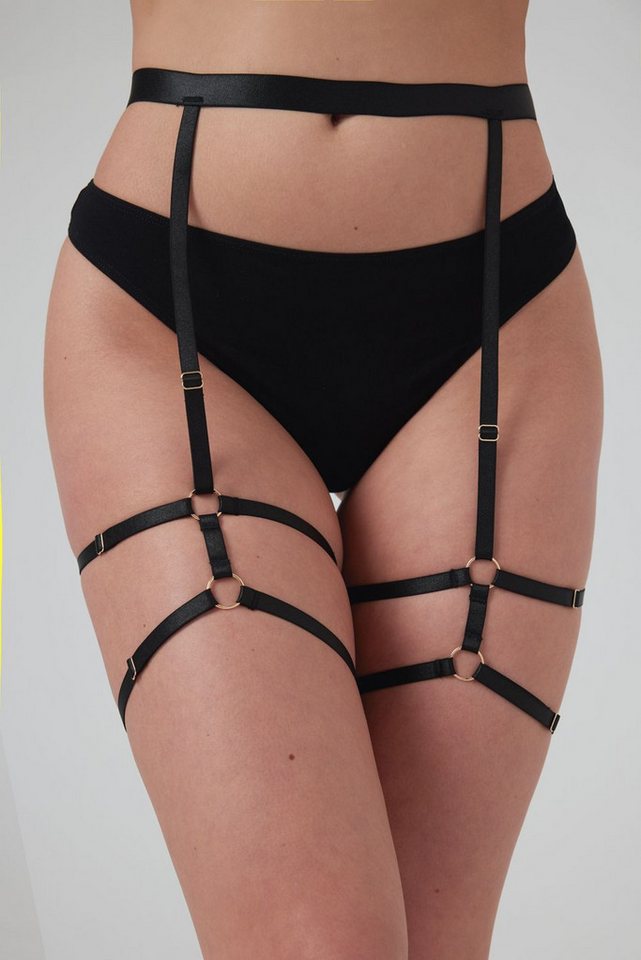 CHRISTINE LE DUC Strumpfhalter Strappy Strumpfhalter Blushing - Schwarz von CHRISTINE LE DUC