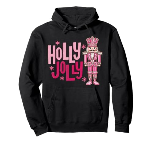 Merry Christmas Pink Nussknacker Damen Kinder Nussknacker Pullover Hoodie von CHRISTMAS TEES CO