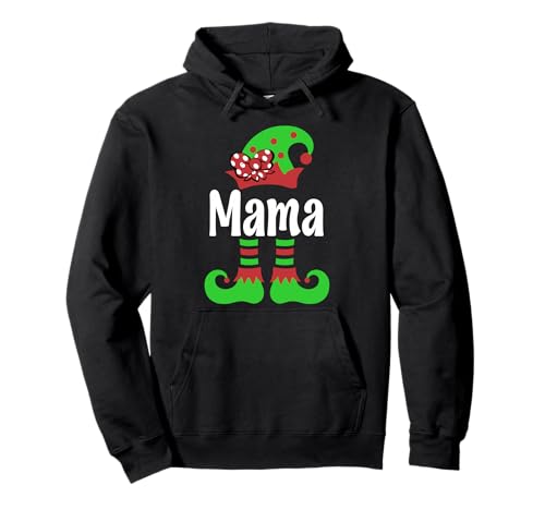 Weihnachten Mama Elf Mama Neue Mutter Familienurlaub Fröhlich Pullover Hoodie von CHRISTMAS TEES CO