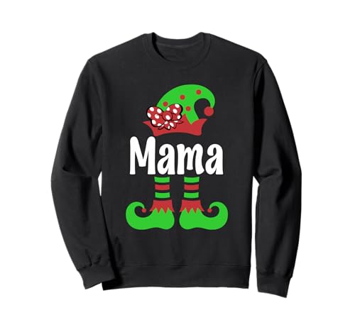 Weihnachten Mama Elf Mama Neue Mutter Familienurlaub Fröhlich Sweatshirt von CHRISTMAS TEES CO