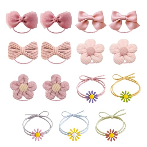 10 Stück Kinder-Haarspangen Und 5 Stück Gänseblümchen-Haargummis, Süßer Und Süßer Haarschmuck, Mädchen-Haarschmuck, Kinder-Haarschmuck von CHROMACRAFT