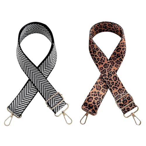 2 Stück Leopardenmuster Taschen-Schultergurte, Taschen-Ersatz-Schultergurte, Retro-Schultergurte, Verstellbare Schultergurte, Damen-Taschen-Zubehör 2 Stück Leopardenmuster Taschen-Schultergurte, Taschen-Ersatz-Schultergurte, Retro-Schultergurte, Verstellbare Schultergurte, Damen-Taschen-Zubehör von CHROMACRAFT