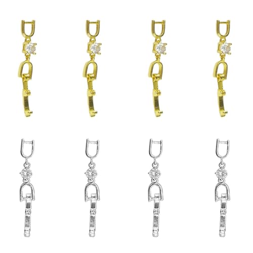 CHROMACRAFT 8 Stück Schmuckverlängerungsketten, Mit Strasssteinen Besetzte Verlängerungsketten, Elee Und Einfache Verlängerungsketten, Diy-Schmuckmaterialien, Halsketten Und Fußkettchen von CHROMACRAFT