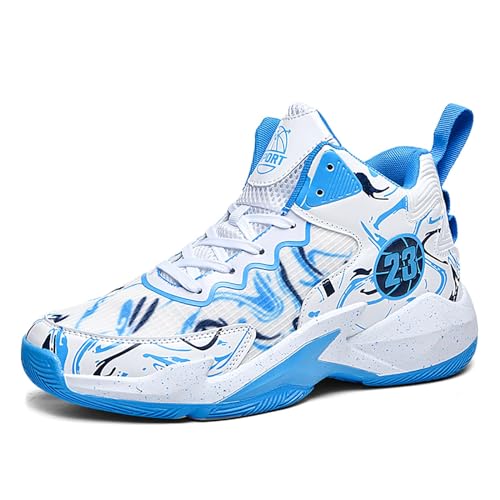 CHRRUXIN Herren Basketballschuhe leichte atmungsaktive High Top Turnschuhe Damen Laufen Anti-Rutsch Mode Graffiti Training Schuhe von CHRRUXIN