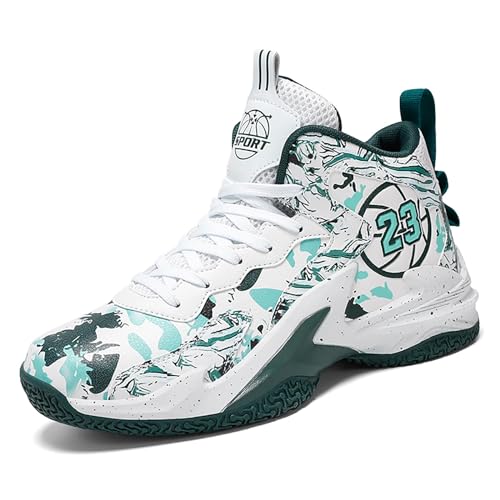 CHRRUXIN Herren Basketballschuhe leichte atmungsaktive High Top Turnschuhe Damen Laufen Anti-Rutsch Mode Graffiti Training Schuhe von CHRRUXIN