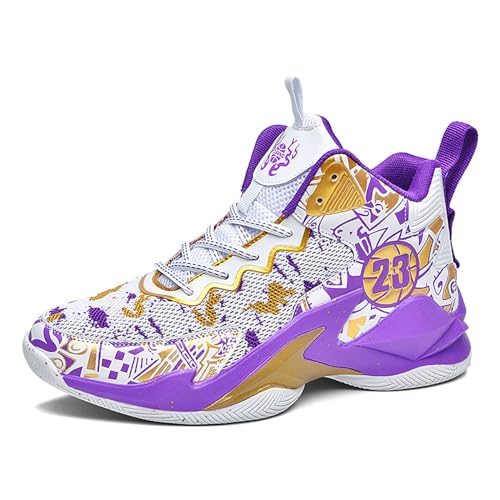 CHRRUXIN Herren Basketballschuhe leichte atmungsaktive High Top Turnschuhe Damen Laufen Anti-Rutsch Mode Graffiti Training Schuhe CHRRUXIN Herren Basketballschuhe leichte atmungsaktive High Top Turnschuhe Damen Laufen Anti-Rutsch Mode Graffiti Training Schuhe von CHRRUXIN