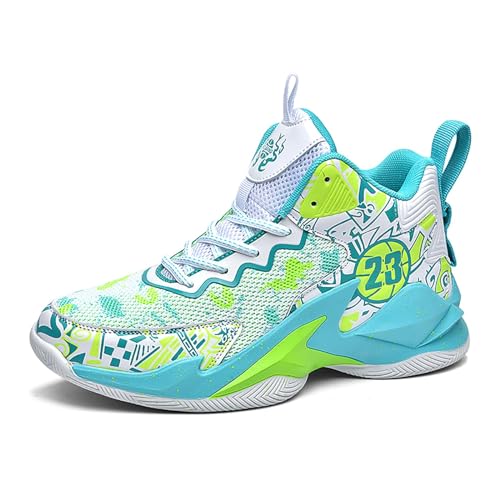 CHRRUXIN Herren Basketballschuhe leichte atmungsaktive High Top Turnschuhe Damen Laufen Anti-Rutsch Mode Graffiti Training Schuhe von CHRRUXIN