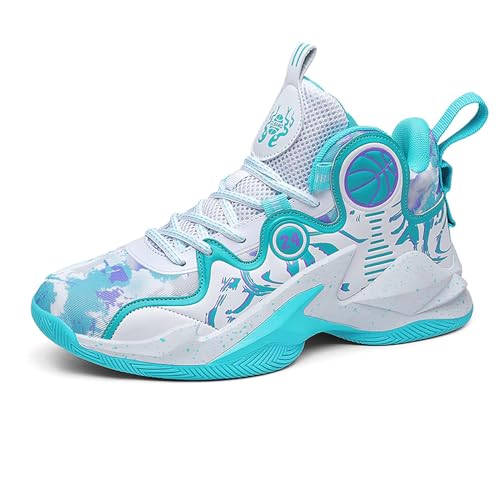 CHRRUXIN Herren Basketballschuhe leichte atmungsaktive High Top Turnschuhe Damen Laufen Anti-Rutsch Mode Graffiti Training Schuhe von CHRRUXIN