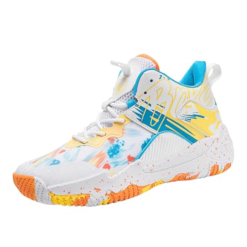 CHRRUXIN Herren Basketballschuhe leichte atmungsaktive High Top Turnschuhe Damen Laufen Anti-Rutsch Mode Graffiti Training Schuhe von CHRRUXIN
