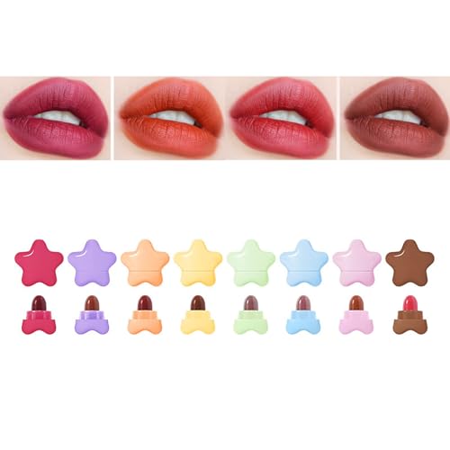 CHSEEO 8 Farben Lippenstift Set Matt, feuchtigkeitsspendender wasserdicht tragbar, niedlicher Mini-Lippenstift in Kapselform Geschenkbox Schönheitskosmetik Kosmetika Geschenk für Mädchen Frauen #4 von CHSEEO