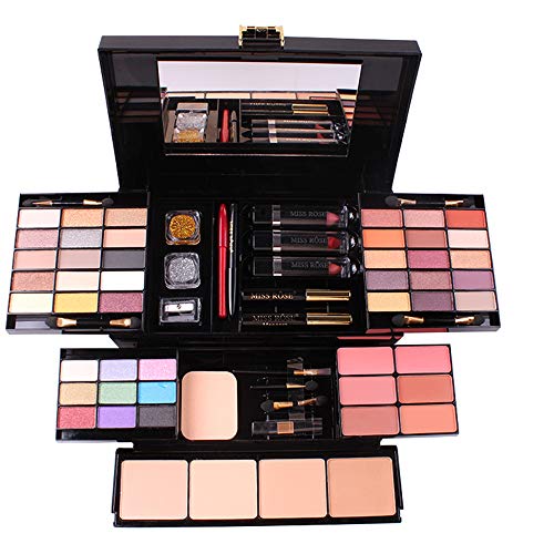 CHSEEO Adventskalender 2023 Make-up-Set, 39 Farben Multifunktions Geschenkset Urlaubsauswahl Beauty Box mit Lidschatten Palette, Lippenstift, Rouge, Mascara, für unterwegs, zum Reisen und Verschenken von CHSEEO