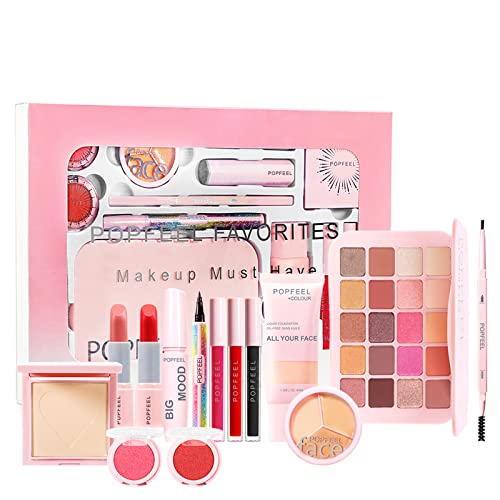 CHSEEO Make up Set Schminkset Cosmetics Schminkkoffer Kosmetik Geschenk Set Lipgloss Lidschatten Concealer Palette Puder Lippenstift Make-up Paletten für Gesicht, Augen und Lippen #1 von CHSEEO