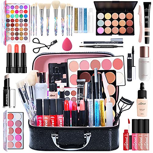 CHSEEO Schminkset Make up Set Cosmetics Schminkkoffer Kosmetik Geschenk Set Concealer Lidschatten Palette Puder Lipgloss Lippenstift Make-up Paletten für Gesicht, Augen und Lippen #3 von CHSEEO