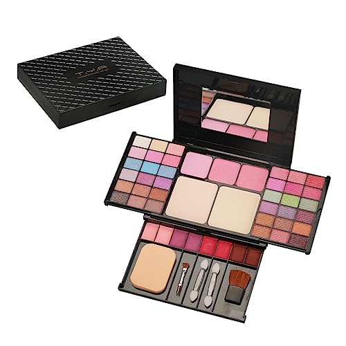 Lidschatten Palette, 49 Farben Lidschatten Palette Contouring Kit Kombination mit Lip Gloss, Blusher Kosmetik Make Up Kit, Hochpigmentierten Farben, Eyeshadow Make Up Kosmetik von CHSEEO