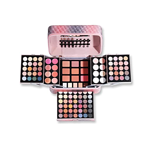 Lidschatten Palette, Eyeshadow Make Up Kosmetik Palette, Schminkpalette mit Hochpigmentierten Farben, Eyeshadow Make Up Kosmetik mit Lipgloss, Lidschatten, Blush für Profi-und Tägliche von CHSEEO