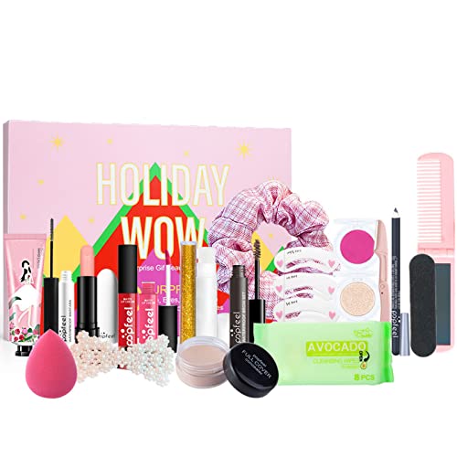 Make-up-Geschenkset Kosmetik-Palette Starter Kit Schminke Set, Make-up Sets mit Schminktasche Schminkkoffer Kosmetik Lidschatten Geburtstags Weihnachten Geschenkset Für Frauen Mädchen von CHSEEO