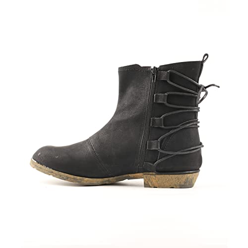 CHSHOER Damen Klassische Mode Strapazierfähige Leder Low Heel Stiefel(Schwarz,37) von CHSHOER