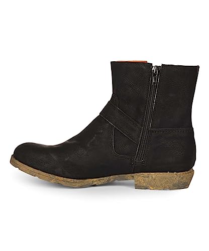 CHSHOER Damen Stiefeletten mit Absatz Reitstiefeletten(Schwarz,37) von CHSHOER