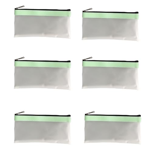 Federmäppchen Transparente Federmäppchen 5 Stück Clear Exam Pencil Pouch Superweiches Federmäppchen Zipper Pen Pouch Schreibwaren Organizer Tasche für Reise Kosmetik Bürobedarf Lagerung von CHTME