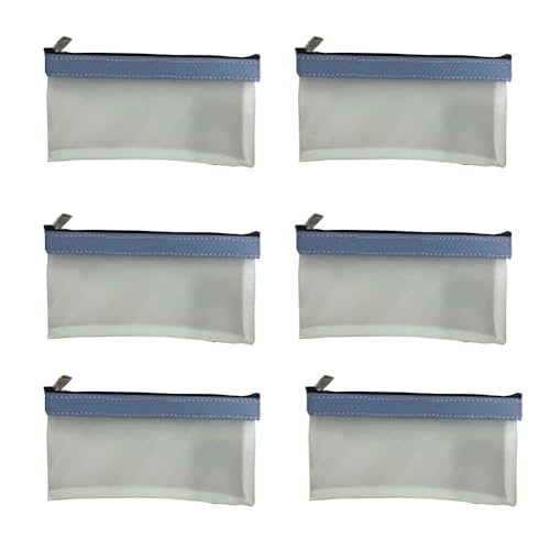 Federmäppchen Transparente Federmäppchen 5 Stück Clear Exam Pencil Pouch Superweiches Federmäppchen Zipper Pen Pouch Schreibwaren Organizer Tasche für Reise Kosmetik Bürobedarf Lagerung von CHTME