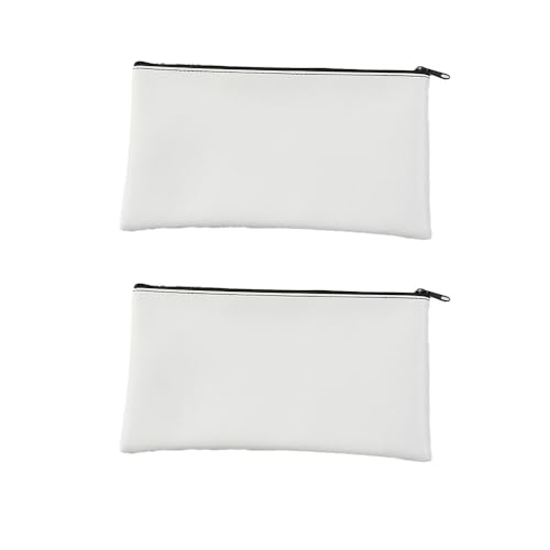 Geldtaschen 2 Stück Banktasche Geldscheintasche Banktaschen aus Kunstleder Geldbeutel mit Reißverschluss PU-Leder Taschen Transporttasche Dokumententasche für Schule Haushalt Business von CHTME