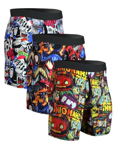 CHUAKIN Boxershorts Herren 3er Pack Unterwäsche Unterhosen mit Weicher Passform Männer Boxershorts von CHUAKIN