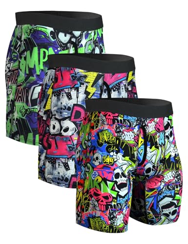 CHUAKIN Boxershorts Herren 3er Pack Unterwäsche Unterhosen mit Weicher Passform Männer Boxershorts von CHUAKIN