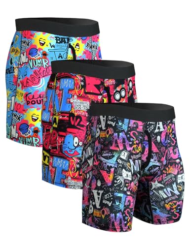 CHUAKIN Boxershorts Herren 3er Pack Unterwäsche Unterhosen mit Weicher Passform Männer Boxershorts von CHUAKIN