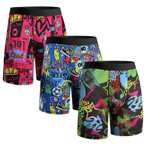 CHUAKIN Boxershorts Herren 3er Pack Unterwäsche Unterhosen mit Weicher Passform Männer Boxershorts von CHUAKIN