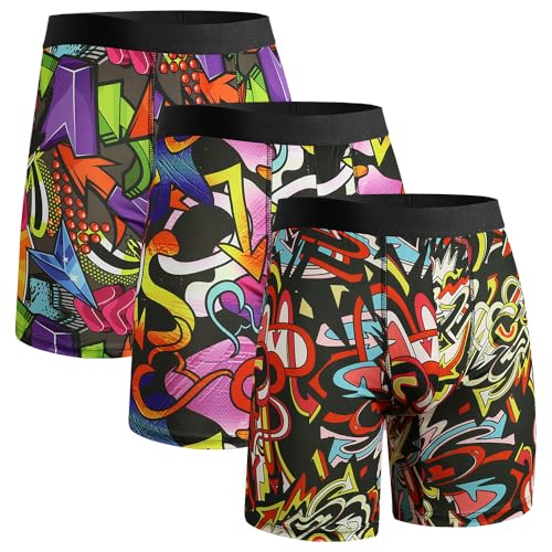 CHUAKIN Boxershorts Herren 3er Pack Unterwäsche Unterhosen mit Weicher Passform Männer Boxershorts von CHUAKIN